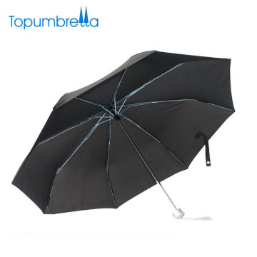 Windproof nylon cheap 3 folding corporate gift umbrella with case